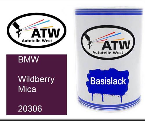 BMW, Wildberry Mica, 20306: 500ml Lackdose, von ATW Autoteile West.